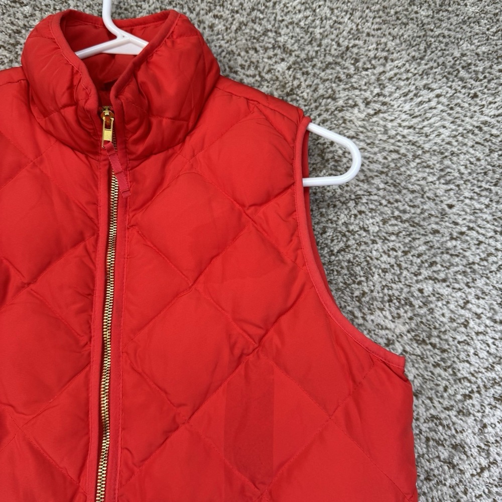 Woolrich Vest Women's Size Small Red Quilted Duck Down Puffer Full Zip Pockets - Picture 4 of 15